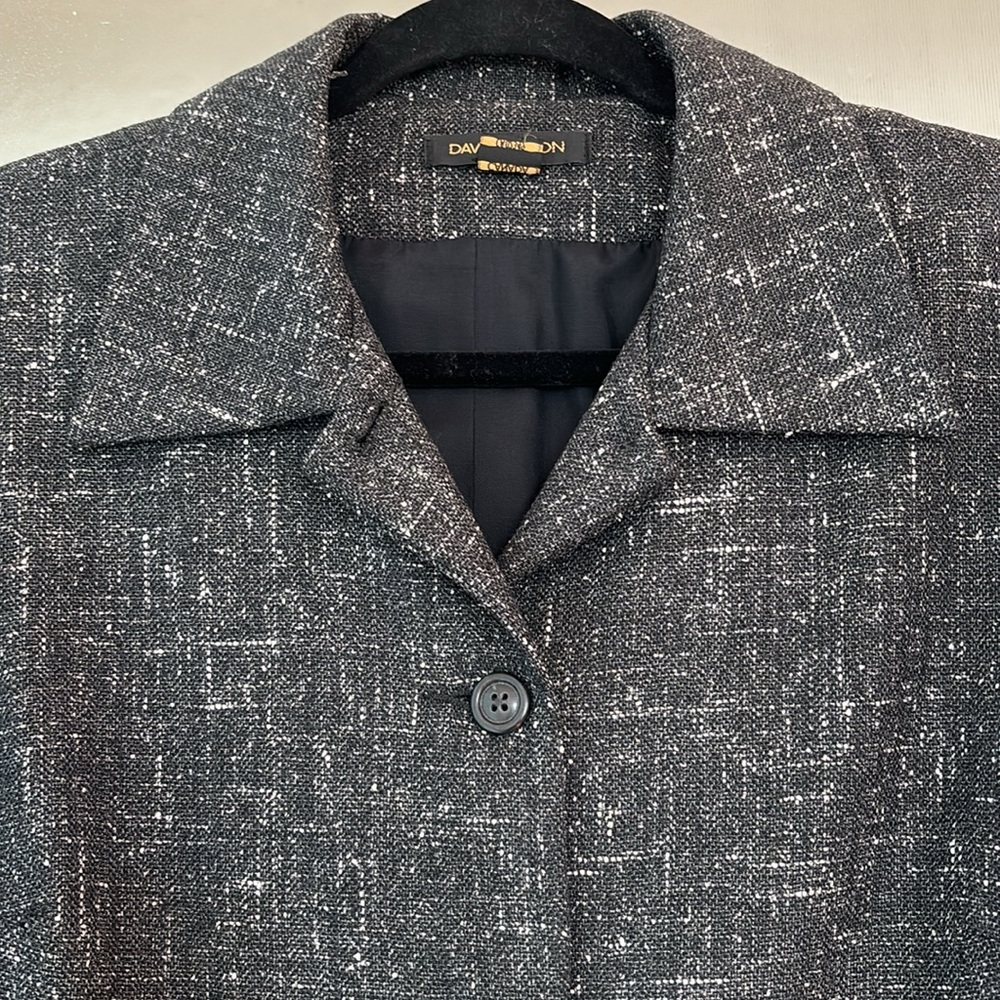 David Bitton 3/4 length jacket in tweed.